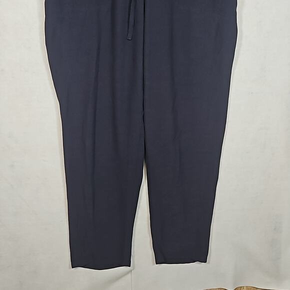 Madewell Drapey Crepe Navy Blue Jumpsuit - Picture 6 of 12